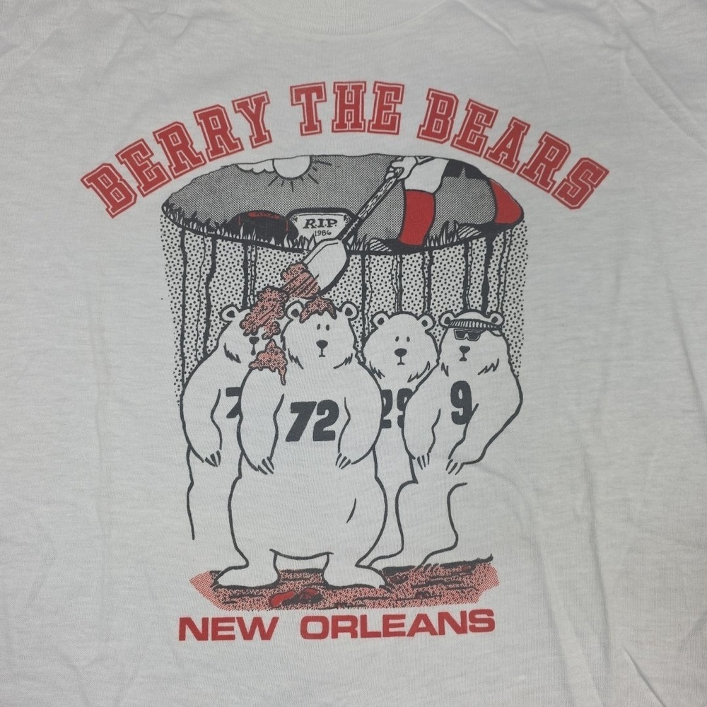 Vintage Super Bowl Berry the Bears Parody Tshirt New Orleans L Women's - Picture 2 of 7